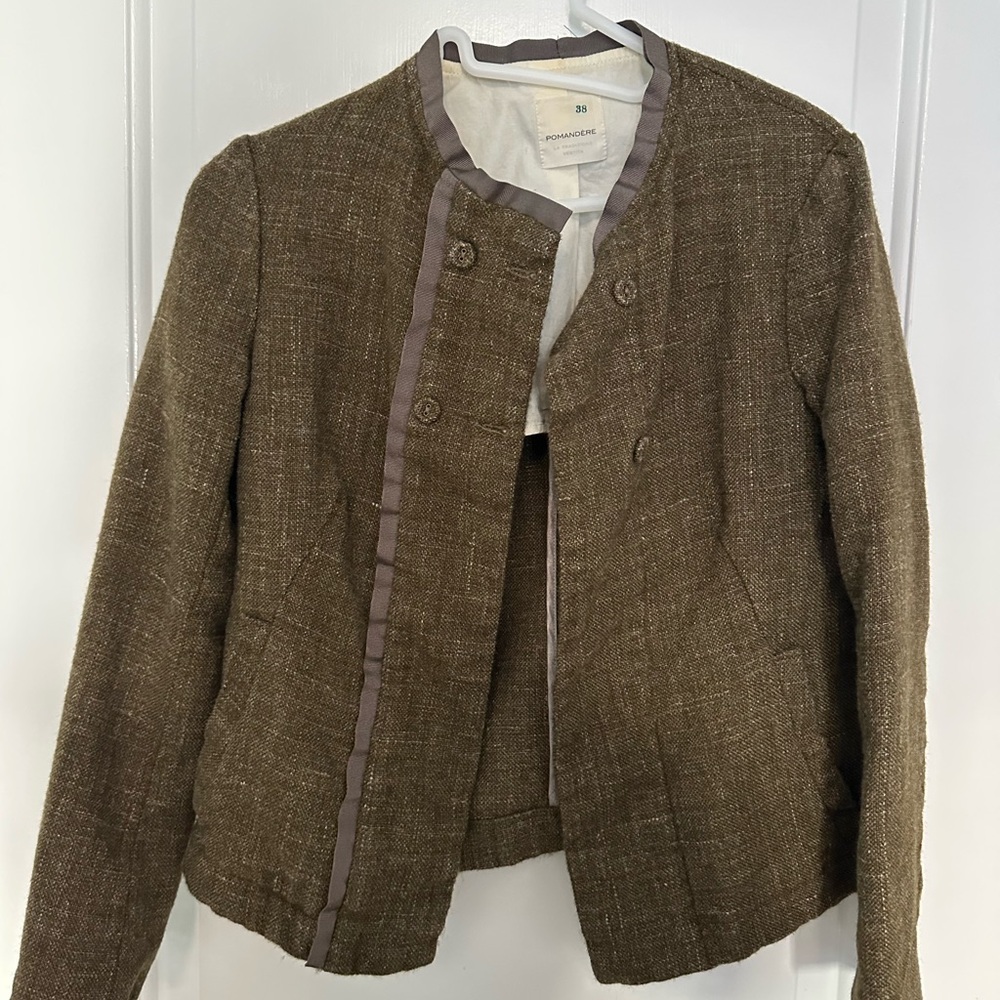 Green Pomandere Wool Women's Jacket